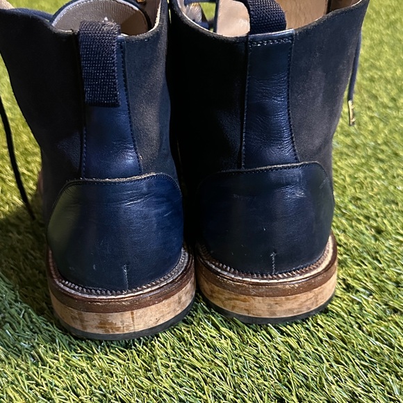 Taft Mens Navy Lace-Up Boots - Picture 4 of 5